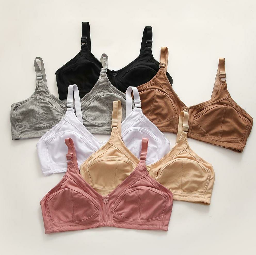 Daily Wear Cotton Bra – PACK OF 3 IMPORTED PURE STRETCHABLE COTTON BRA